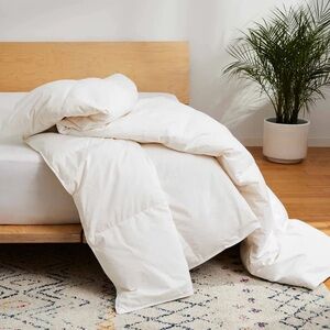 Brooklinen lightweight down comforter luxe sateen cream king cali duvet cover